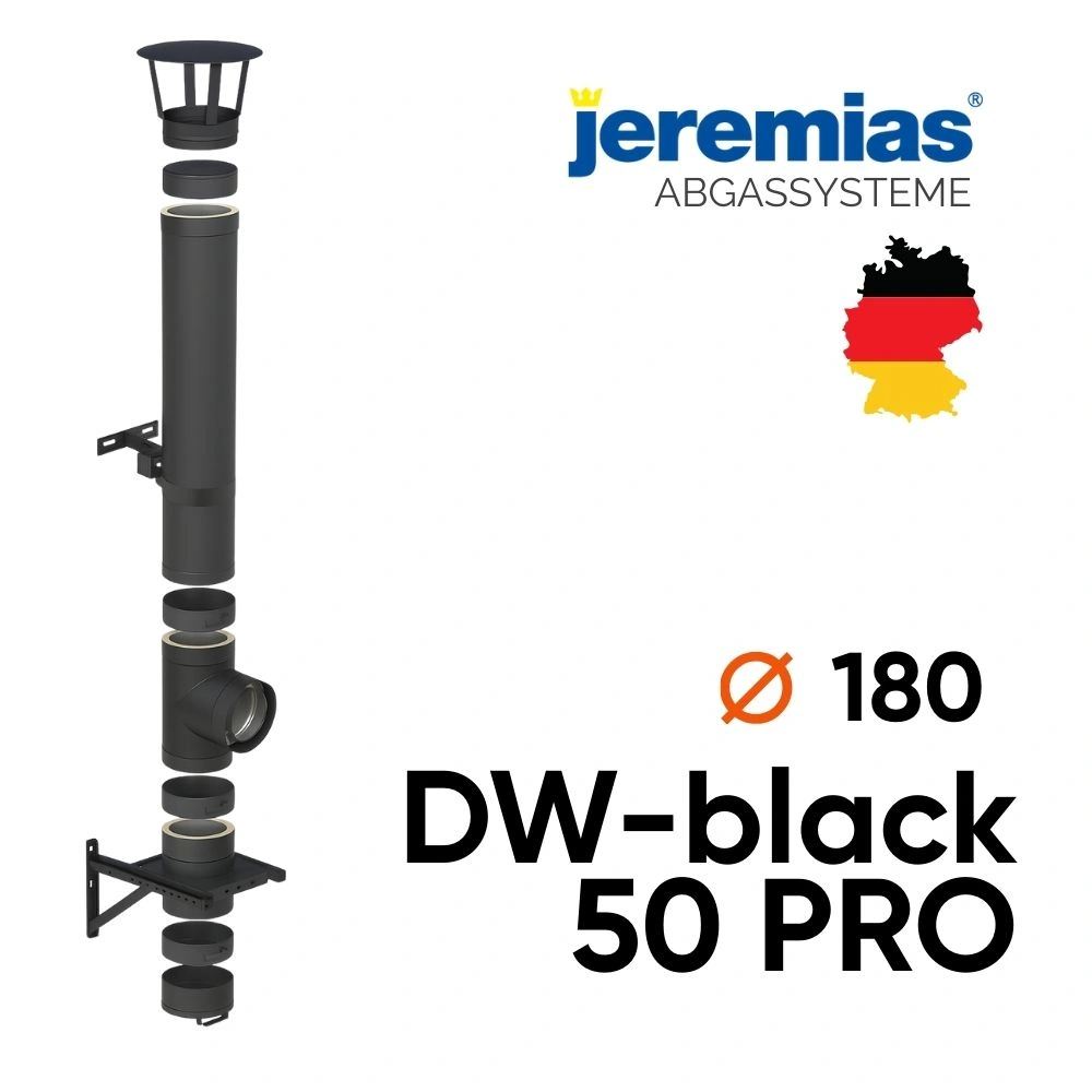 Componente cos de fum inox fi 180 DW-Black 50