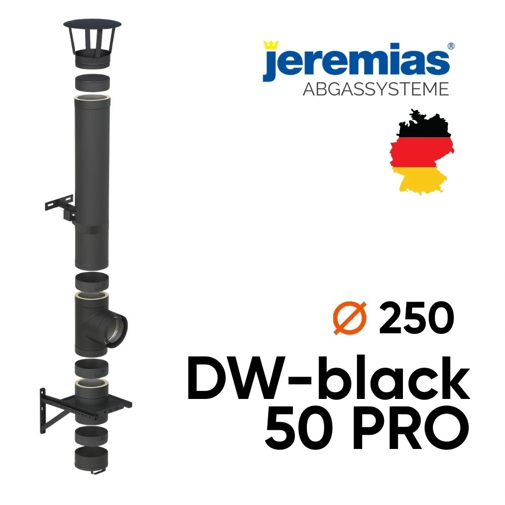 Componente cos de fum inox fi 250 DW-Black 50